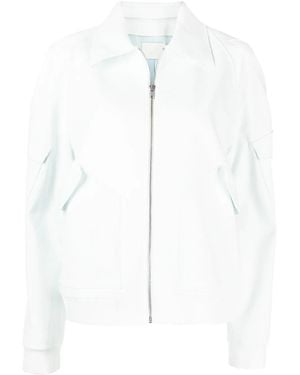 Dion Lee Zip-Up Fitted Bomber Jacket - White