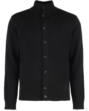 Slowear Cardigan mit Stehkragen - Schwarz