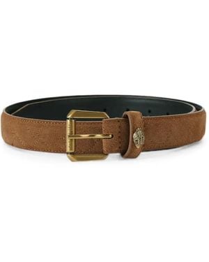 Kurt Geiger Eagle Head Quilted Belt - White