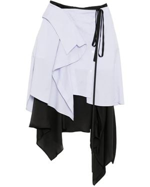Feng Chen Wang Deconstruction Wrap Skirt - White