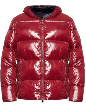 Save The Duck Hooded Puffer Jacket - Red