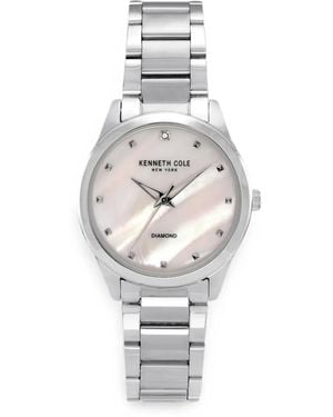 Kenneth Cole Round-Face 34Mm Watch - White