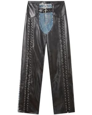 Stella McCartney Vaqueros Con Paneles Y Cordones - Gris