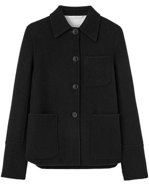 Jil Sander Single-Breasted Virgin-Wool Jacket - Black