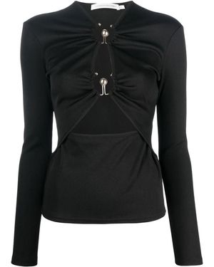 Christopher Esber Cut-out Long Sleeve Top - Black