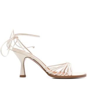 Atp Atelier Fortino Ankle-Tie Leather Sandals - White