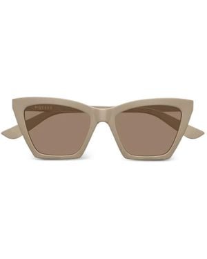 McQueen Square-Frame Sunglasses - Natural