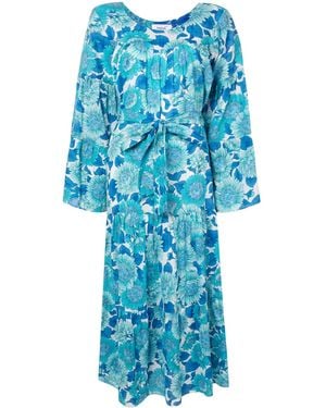 Bambah Sunflower Cotton Kaftan - Blue