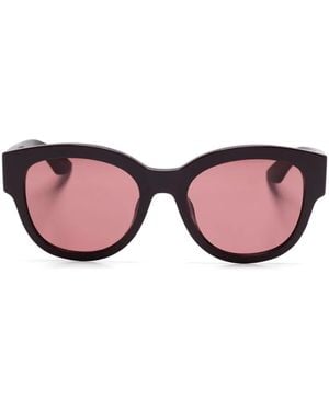 McQueen Round-frame Sunglasses - Pink