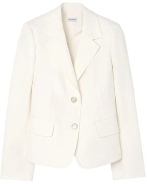 Burberry Cotton Tailored Jacket - White
