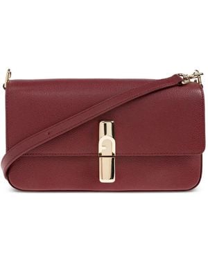 Furla Leather Flap-Closure Shoulder Bag - Paars