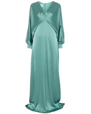 Aire Abito Lungo Con Scollo A V - Verde