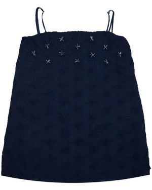 Baobab Aria Embroidered Top - Blue