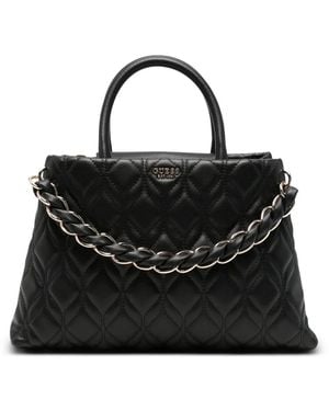 Guess Quilted Tote Bag - Black