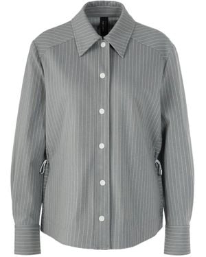 Marc Cain Striped Shirt Jacket - Grey
