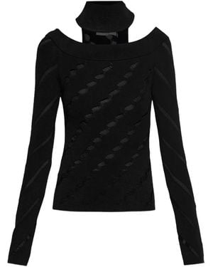 IRO Unseen Ladder-Knit Top - Black
