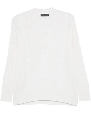 Lorena Antoniazzi Jersey de punto de ochos - Blanco