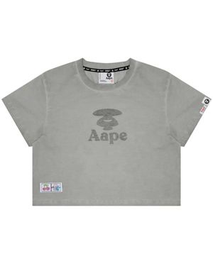 Aape By A Bathing Ape T-Shirt Mit Logo-Print - Grau