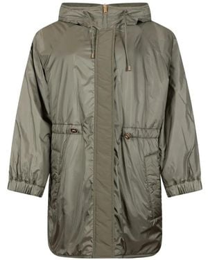 Weekend by Maxmara Hooded Drawstring-Waist Coat - Grey