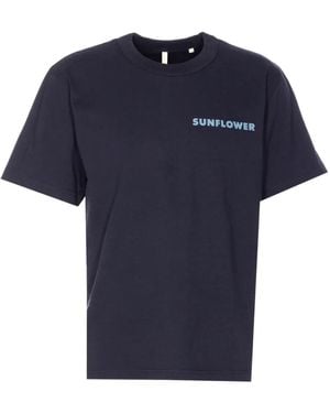 sunflower ロゴ Tシャツ - ブルー