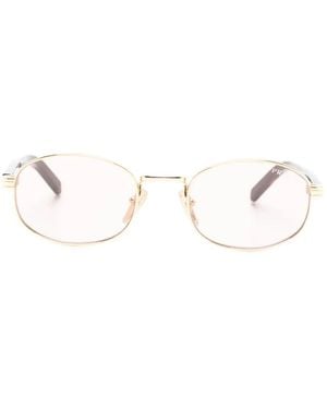 Prada Lunettes De Soleil À Monture Ronde - Natural