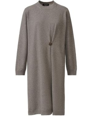 Fabiana Filippi Embellished Gathered Midi Dress - Grey