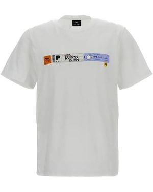 Paul Smith Graphic-print crew-neck T-shirt - Grau