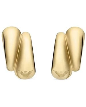 Emporio Armani Ohrringe Mit Logo-Gravur - Mettallic