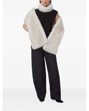 Apparis Dame Tipped Faux-Fur Shawl - Natural