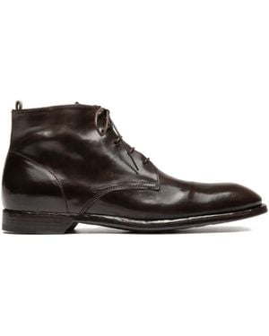 Officine Creative Sound Lace-up Leather Boots - ブラウン
