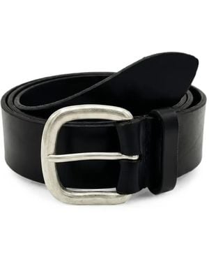 Orciani Bull Soft Buckled Leather Belt - Black