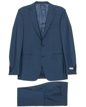 Canali Costume À Simple Boutonnage - Blue