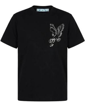 Off-White c/o Virgil Abloh Eagle-Print T-Shirt - Black