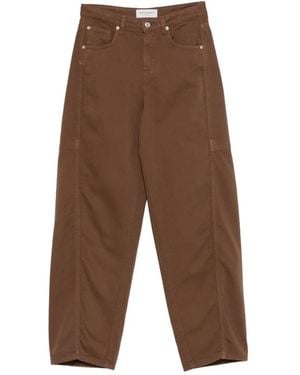 ERMANNO FIRENZE Panelled Wide-Leg Jeans - Brown