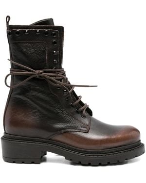 METISSE 40Mm Lace-Up Eyelet-Detailed Combat Boots - Black