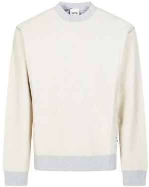 Arte' Logo-Patch Crew-Neck Sweatshirt - White