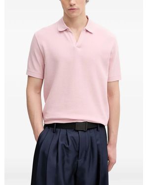 Marc O' Polo Piqué-Weave Short-Sleeve T-Shirt - Pink