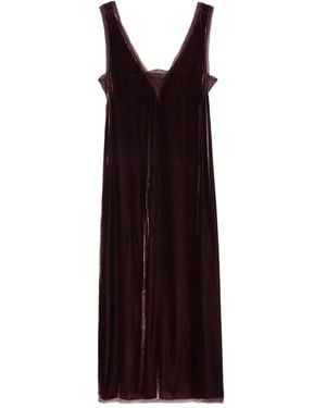 Zadig & Voltaire Lace-insert Midi Dress - パープル