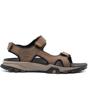 Timberland タッチストラップ レザーサンダル - ブラウン