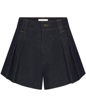 FRAME Short Plissé En Jean - Blue