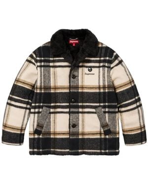 Supreme Plaid-Pattern Jacket - Black