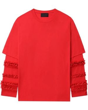 Simone Rocha T-Shirt À Volants - Rouge