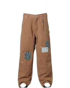 Mastermind Japan X Swjp Patchwork Carpenter Jeans - Natural