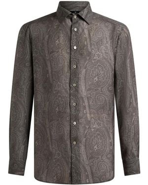 Etro ペイズリー シャツ - グレー
