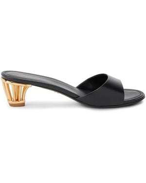 Ferragamo Mules Arya 40Mm - Nero