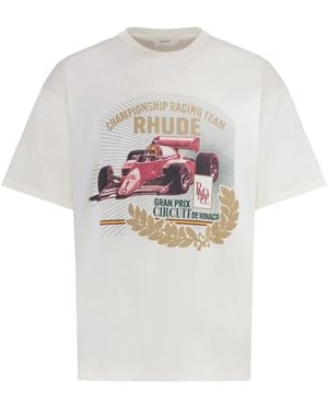 Rhude Logo-Print T-Shirt - White