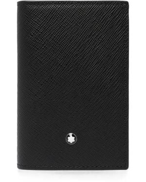 Montblanc Logo-Plaque Cross-Grain Cardholder - Black