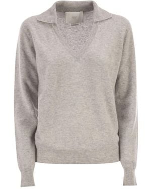 Vanisé Patty Long-Sleeves Polo Top - Grey