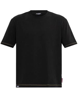 DSquared² Contrast-Stitch T-Shirt - Black