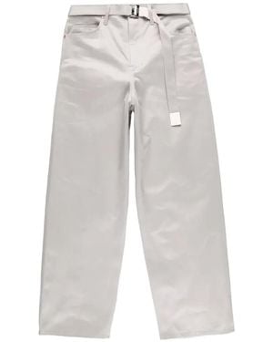 Sacai Belted Chino Trousers - White